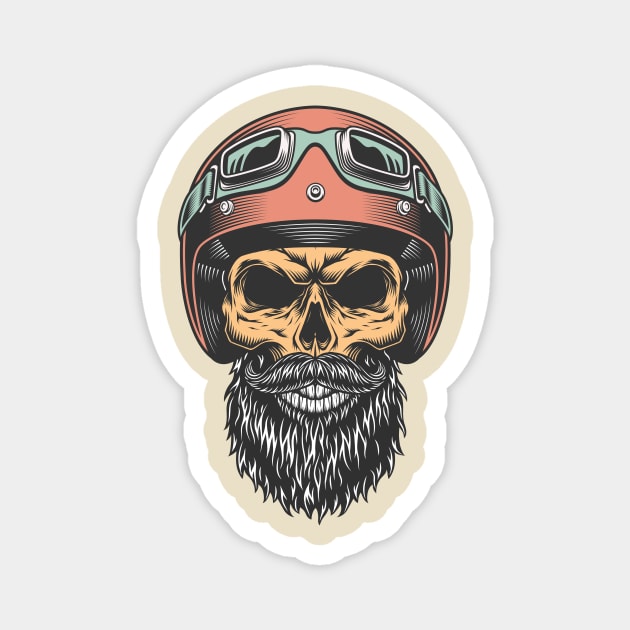 biker skull Magnet by graphix.d