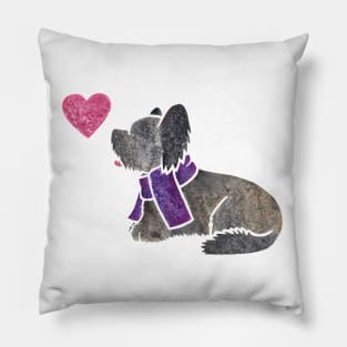 Watercolour Skye Terrier Pillow