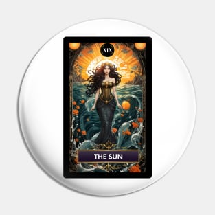 The Sun Card from The Mermaid Tarot Deck Pin