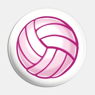 Pink volleyball Pin