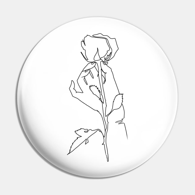 hand holding a rose minimalistic lineart Pin by acatalepsys 