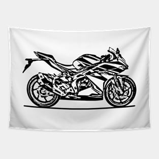 CBR250RR Motorcycle Sketch Art Tapestry