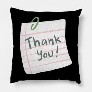 Thank you note Pillow