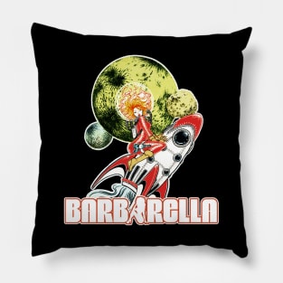 Barbarella (Black Print) Pillow