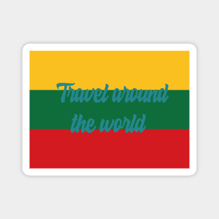 Travel Around the World - Lithuania Magnet