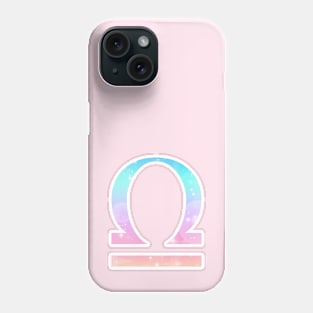 Libra Zodiac Symbol in Magical Unicorn Colors Phone Case