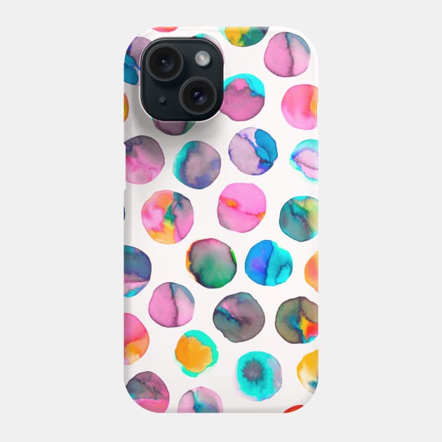 Pocket - Colorful Ink Marbles Dots Multicolored Phone Case by ninoladesign