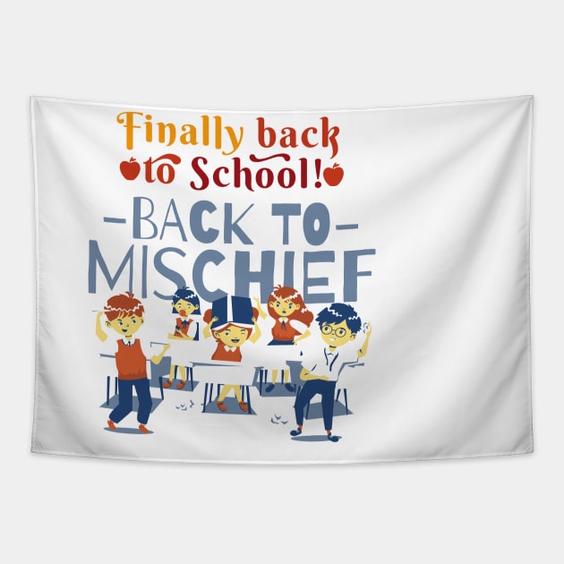 Back to School-Back to Mischief Tapestry by Apache Sun Moon Rising