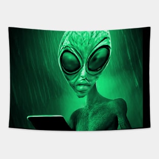 Alien Mars Invasion Sci-fi Space Planet X Tapestry