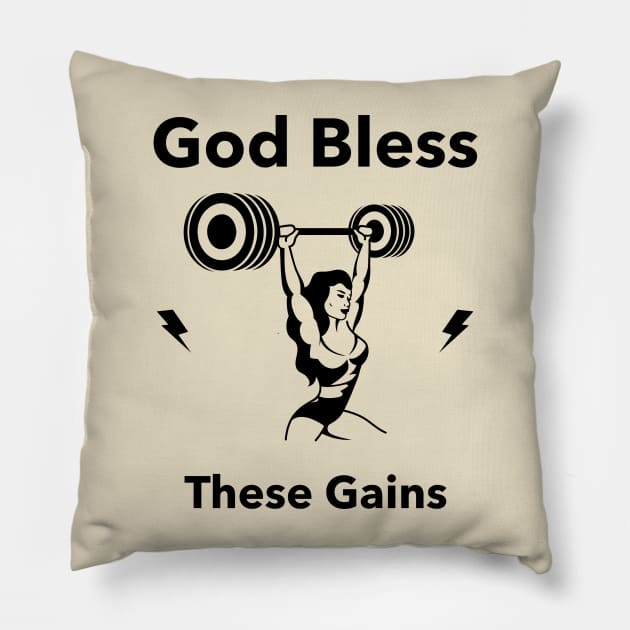 God bless these gains Pillow by ArtsyStone