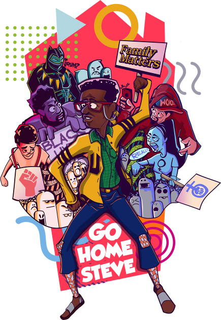 go home steve Kids T-Shirt by masbroprint