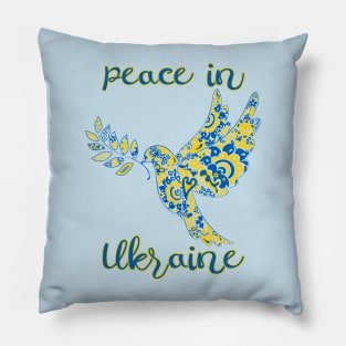 Dove of peace in Ukraine Pillow