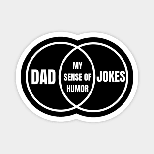 Dad jokes venn diagram Magnet