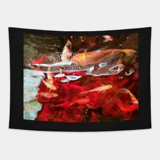 Stocksom Japanese Red Koi Tapestry