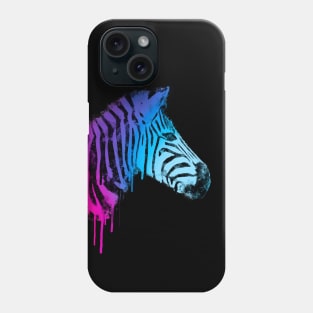 Dramabite Zebra Watercolor Artsy Gift for Horse Wildlife Lovers Phone Case