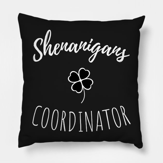 Shenanigans Coordinator Squad St Patricks Day Rainbow Pillow by WassilArt