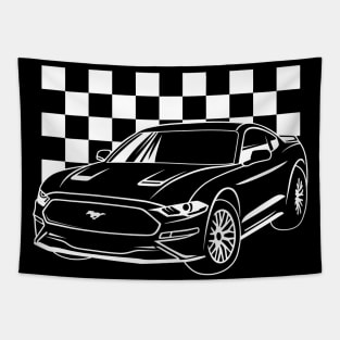 Ford Mustang Racing Tapestry