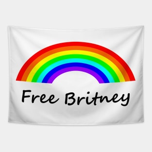 Rainbow Free Britney Typography Tapestry