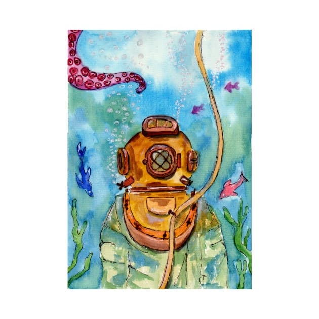 Deep Sea Diver Underwater by ZeichenbloQ