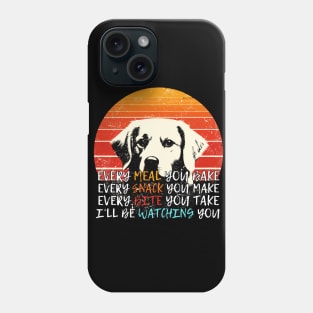 Funny labrador golden retriever lover every snack you bake Phone Case