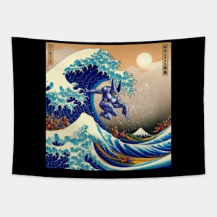 Perfact Cell surfing on the great wave Tapestry