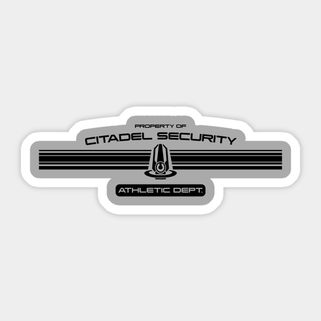 C Sec Athletic Dept Black Masseffect Sticker Teepublic