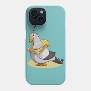 pigeon with bread Phone Case