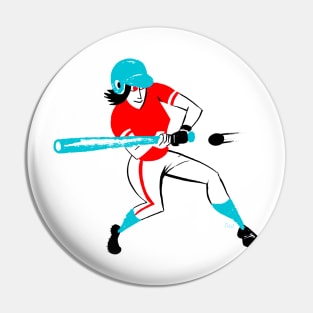 Baseball Woman Pin