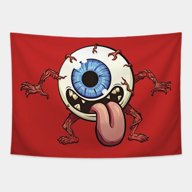 eyeball monster Tapestry by Mihajr