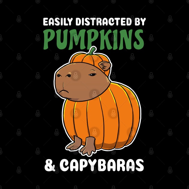 Easily Distracted by Pumpkins and Capybaras Cartoon by capydays