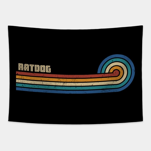Ratdog - Retro Sunset Tapestry by Arestration