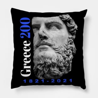 Greek Independence Day 200th Anniversary 1821 Bicentennial Statue Pillow