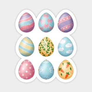 Colored Easter Eggs Magnet