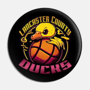 Lancaster County Ducks Alternate Angry Duck Logo Pin