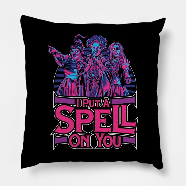 I Put A Spell On You Pillow by RetroReview