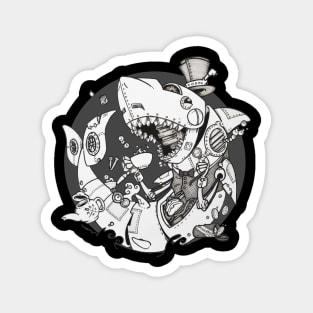 Dapper Steampunk shark Magnet