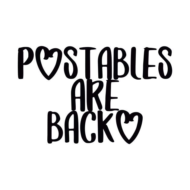 POstables are Back (Dark Font) by Hallmarkies Podcast Store