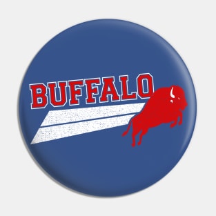 Vintage Buffalo City New York WNY For Football Gameday Pin