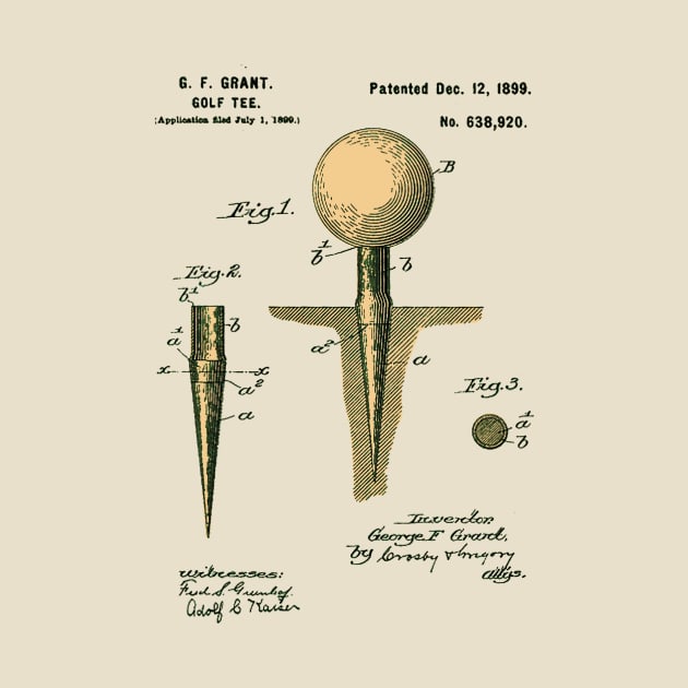 Golf Tee - Patent Design by The Blue Box