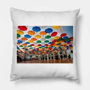 Colourful Umbrellas Torrox Spain Pillow