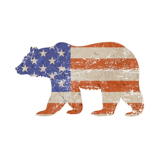 Patriotic Grizzle Bear by Mill Creek Designs