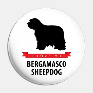 I Love My Bergamasco Sheepdog Pin