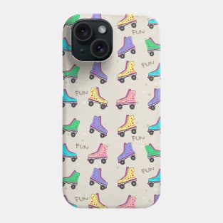 Colorful Old Skate Rollers Pattern Phone Case