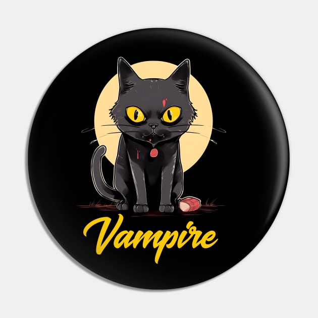 Vampire Cat Pin by ArtRoute02