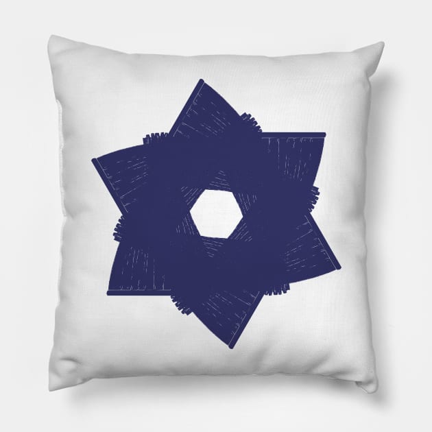 Star of David, Israel Pillow by Toozidi T Shirts