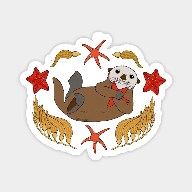 Sea Otter Magnet by HonuHoney