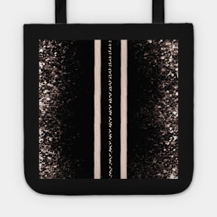 Black metallic stripe Tote