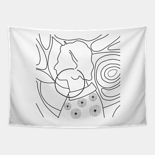 Outline Face Tapestry