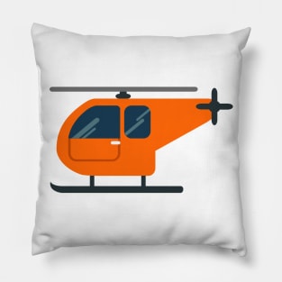 Helicopter Funny Nursery Cartoon Drawing Design Pillow