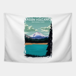 Lassen Volcanic National Park Travel Poster Tapestry